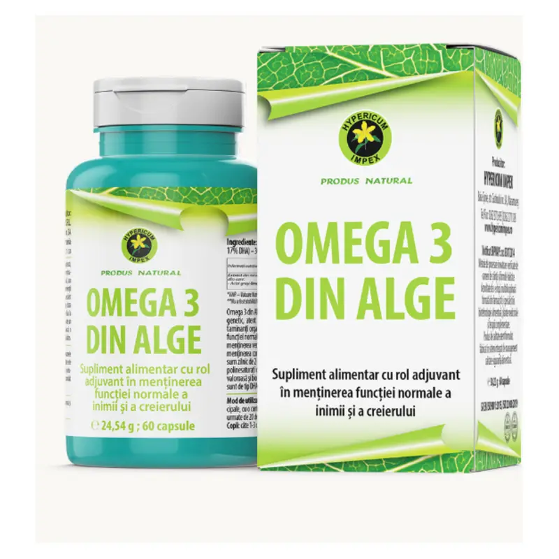 Omega 3 din Alge 60cps Hypericum