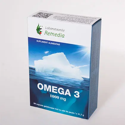 Omega-3 ulei de pește 1000 mg 30 capsule moi – Remedia