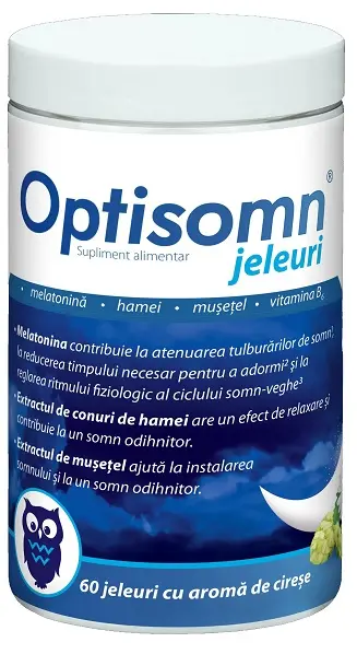 Optisomn 60 jeleuri cu aromă de cireșe – Zdrovit - Relaxare