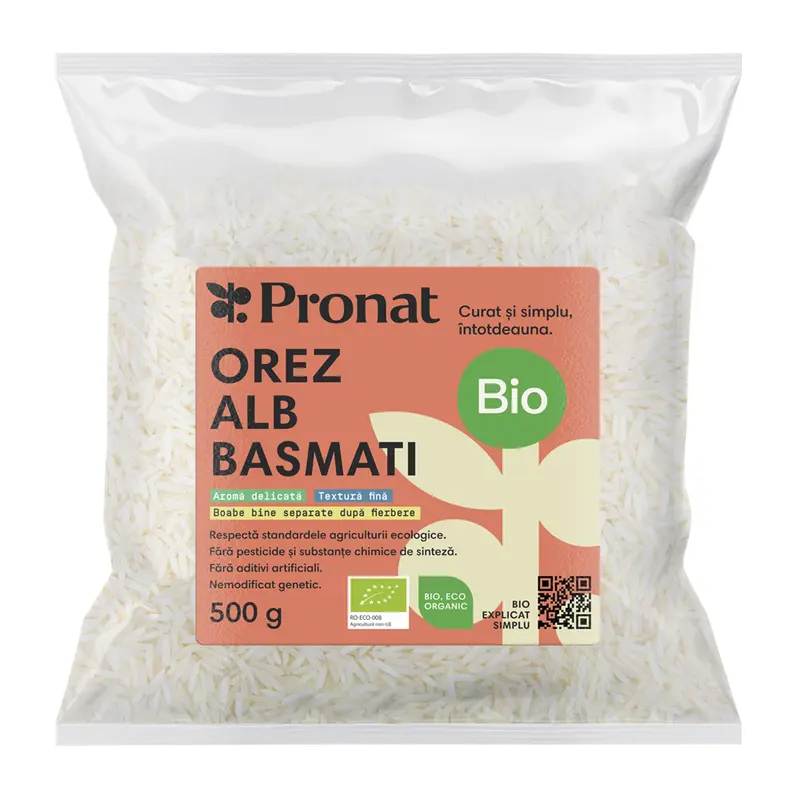Orez alb basmati bio, Pronat