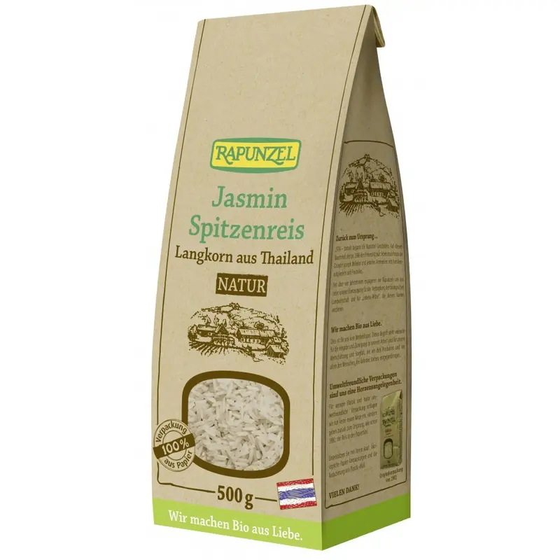 Orez bio Jasmin natur cu bob lung, 500g