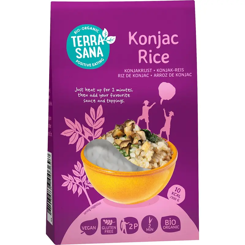 Orez din Konjac bio fara gluten, 330g | Terrasana