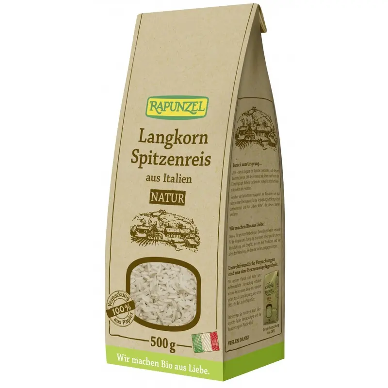 Orez natur cu bob lung ascutit BIO, 500g