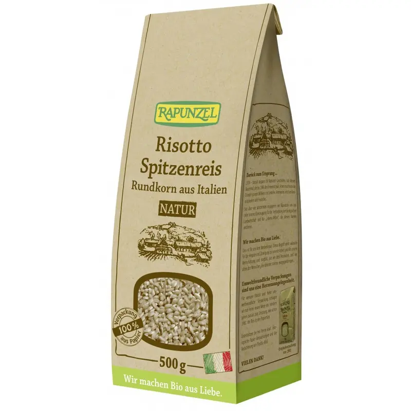 Orez Risotto bio cu bob rotund ascutit natur, 500g