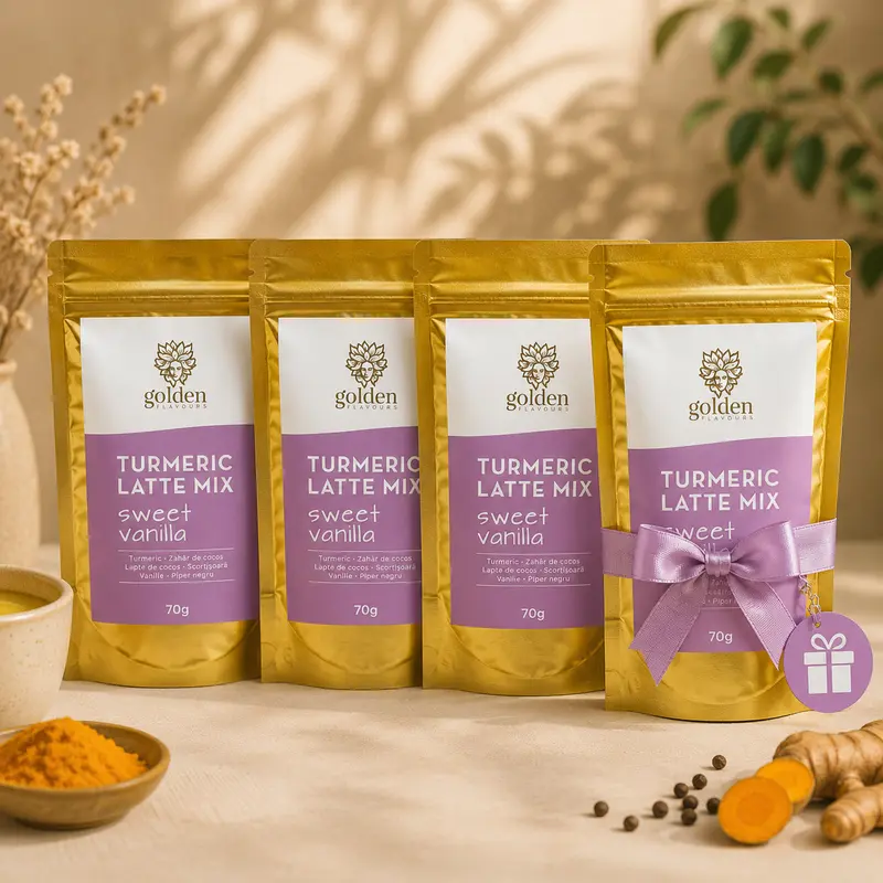 Pachet 3+1 Turmeric Latte Mix Sweet Vanilla 70 g | Golden Flavours