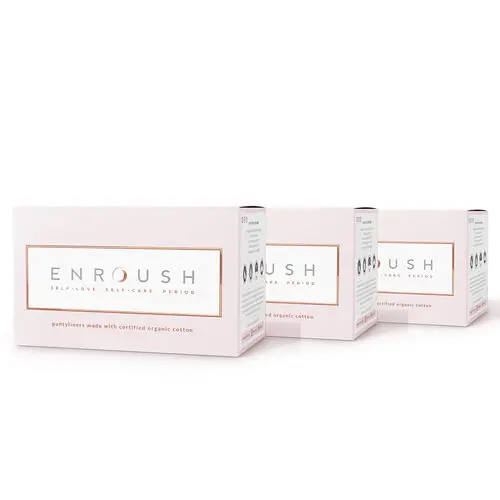 Pachet 3 x Absorbante Zilnice 100% Organice, 24 buc. | Enroush