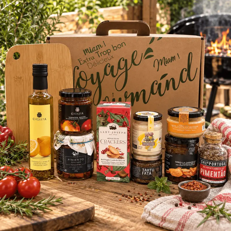 Pachet cadou pentru grătar — sosuri, creme și sare cu paprika