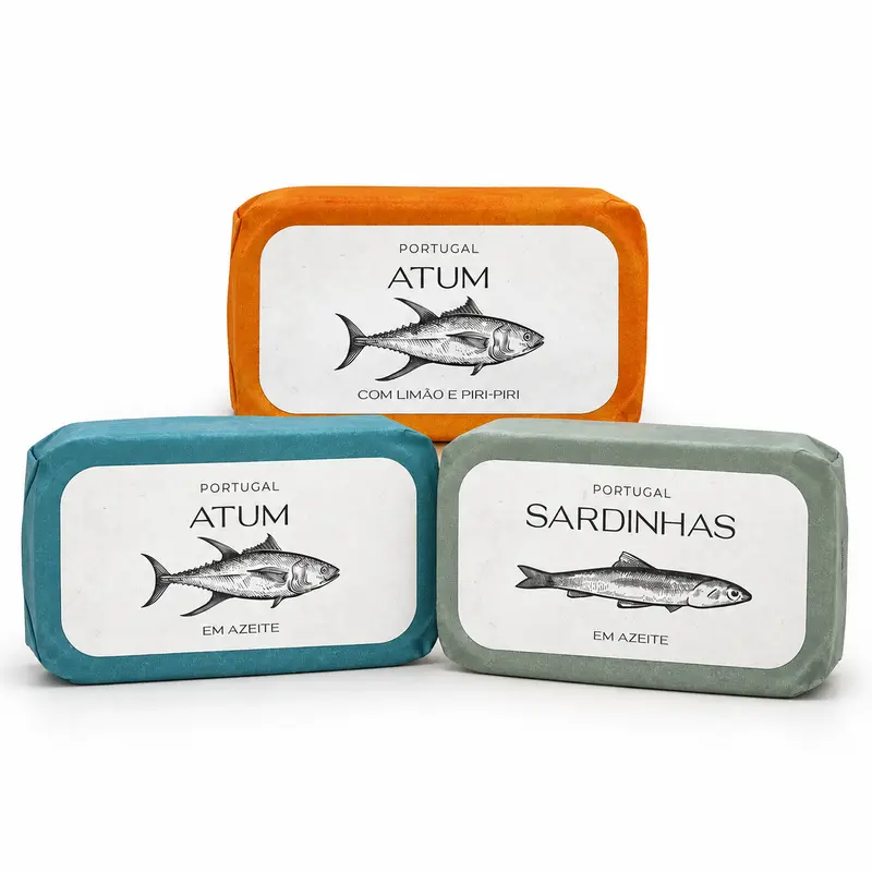 Pachet degustare Feinkost Machado – Sardine și ton, 3 conserve