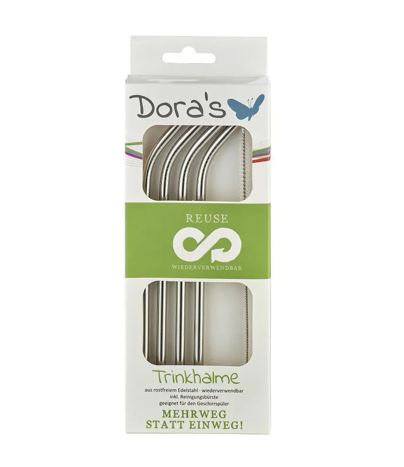Paie din Otel Inoxidabil Reutilizabile set 4 buc Dora's