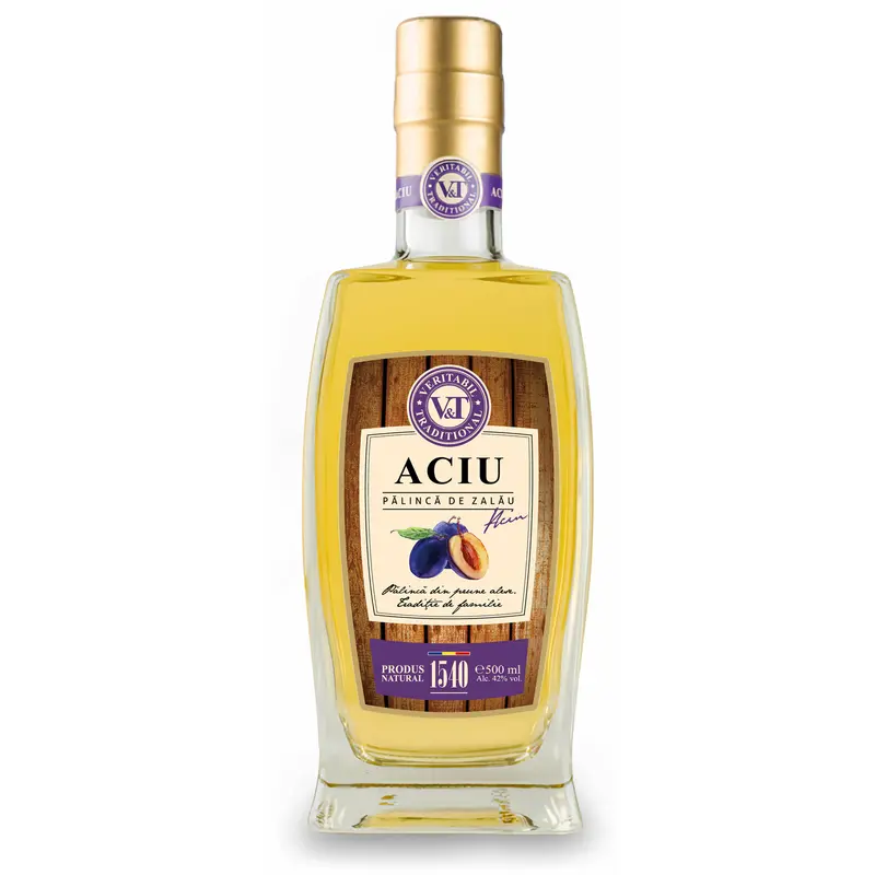 Palinca de Zalau Aciu - Prune 50% 0.5L