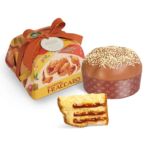 Panettone artizanal cu caramel sarat Fraccaro 750g