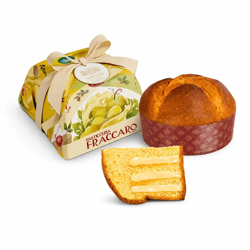 Panettone cu cremă cu aromă de vin spumant Fraccaro 750g