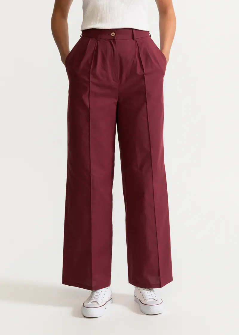 Pantaloni Figa 100% Bumbac - Bordeaux