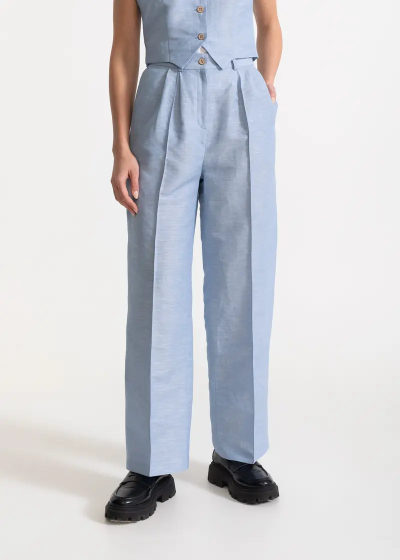 Pantaloni Figa 100% In - Albastru Deschis