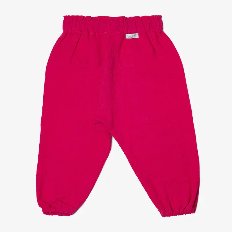 Pantaloni lungi muselină – Fuchsia