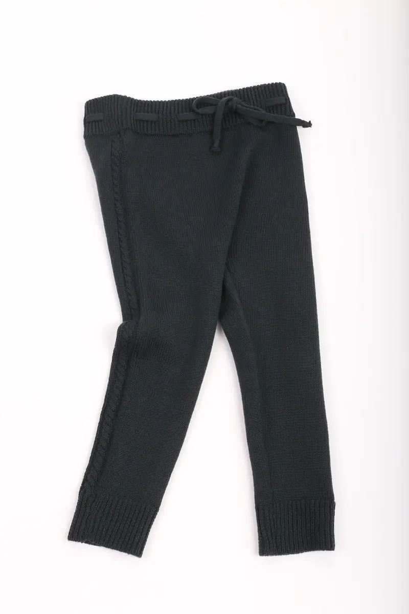 Pantaloni Noah verzi din lana merinos