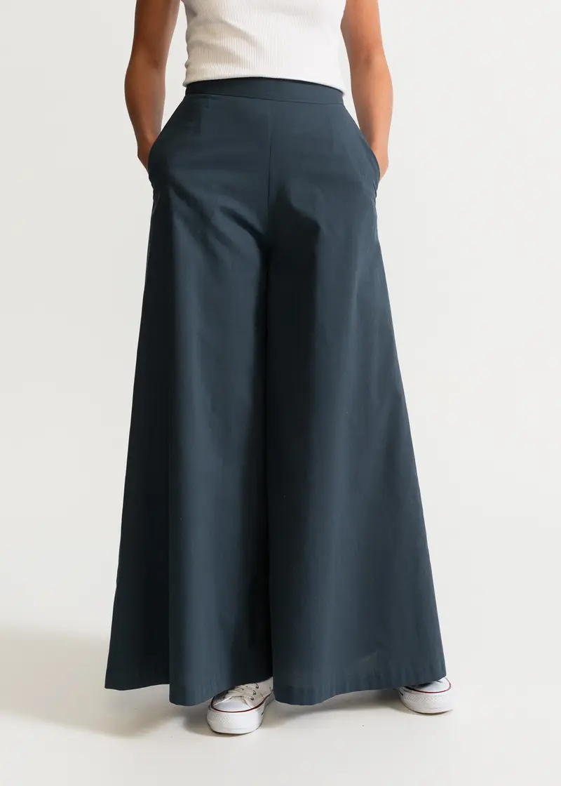 Pantaloni "Palazzo" 100% Bumbac Organic - Gri