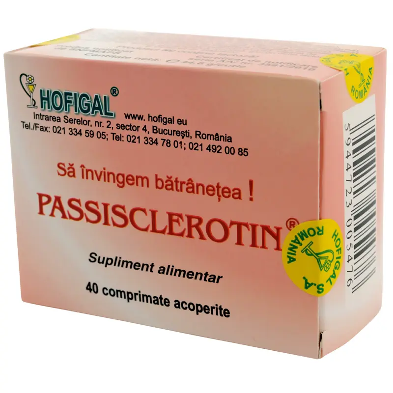 Passisclerotin 40 comprimate – Hofigal - Calm zilnic