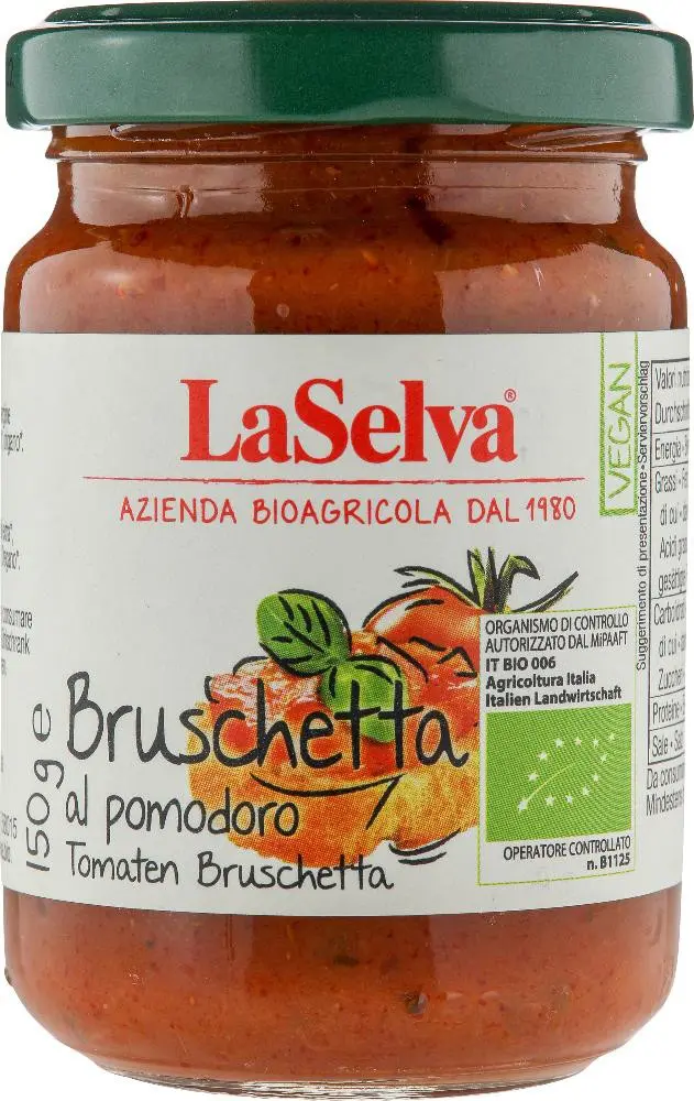 Pasta bio Bruschetta pe baza de rosii, 130g LaSelva