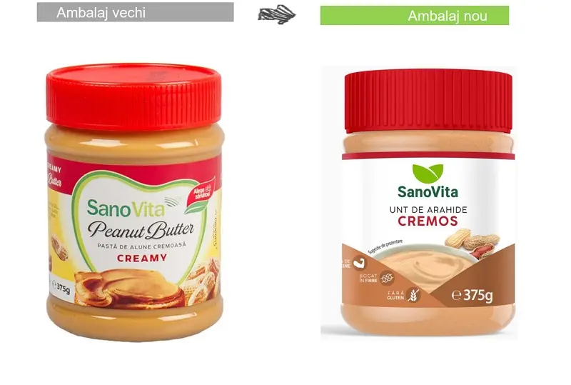 Pastă de arahide cremoasă 375 g – Sano Vita - Cremoasă