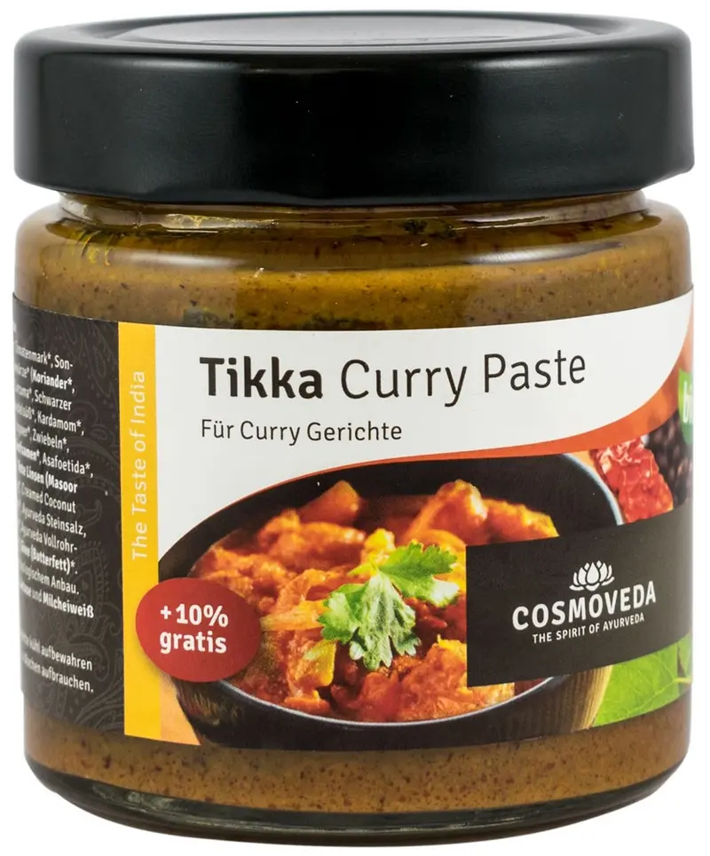 Pasta de curry bio Tikka, 175g Cosmoveda
