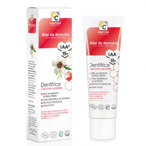 Pasta de dinti bio pentru gingii sensibile cu miere de Manuka 75ml C&C
