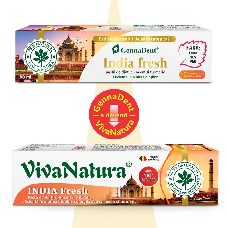 Pastă de dinți India Fresh 80 ml – VivaNatura - Gust aromat
