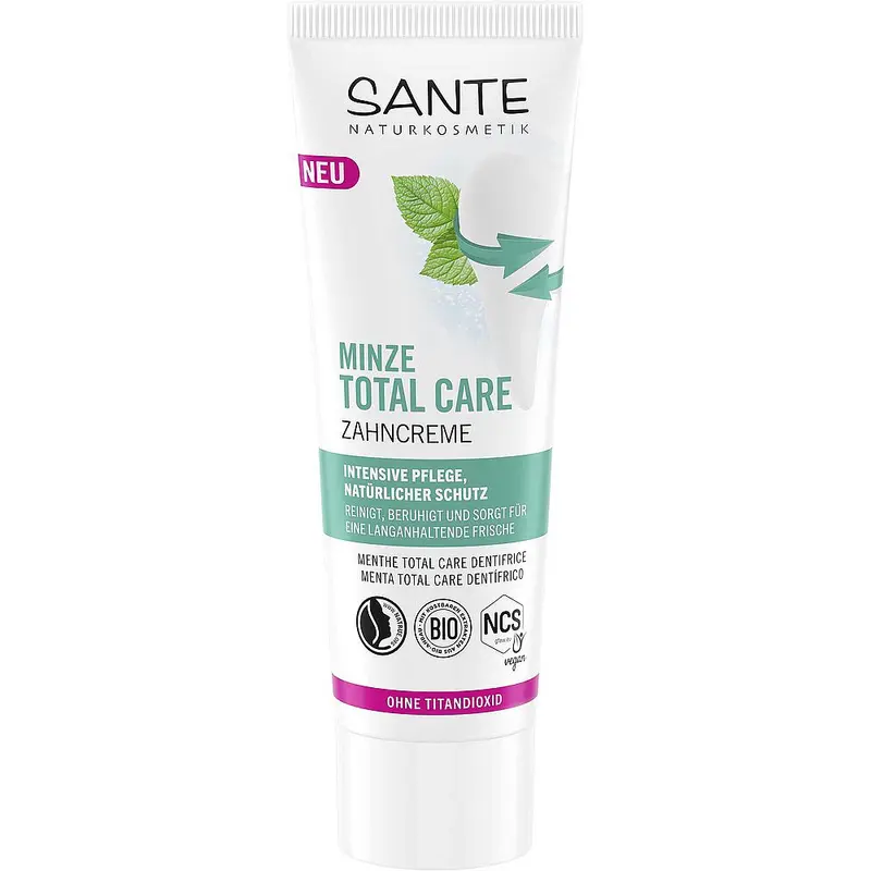 Pasta de dinti Total Care cu menta si fluor, 75ml | Sante
