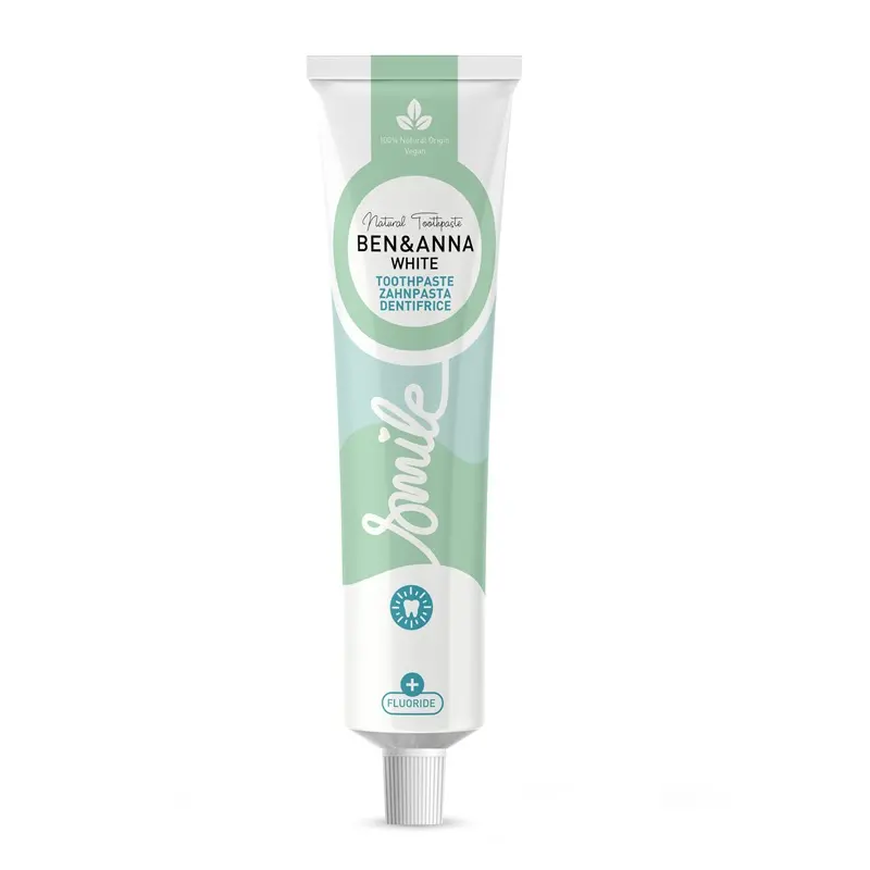 Pastă de dinți White cu fluor 75 ml – Ben&Anna - Aromă de mentă