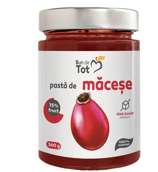Pastă de măceșe fără zahăr adăugat 360 g – Dacia Plant
