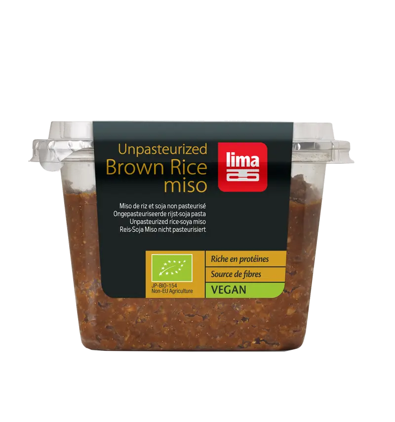 Pasta de soia Miso și orez brun nepasteurizată bio 300g Lima Food
