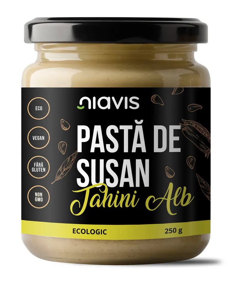 Pastă de susan tahini alb bio 250 g – Niavis