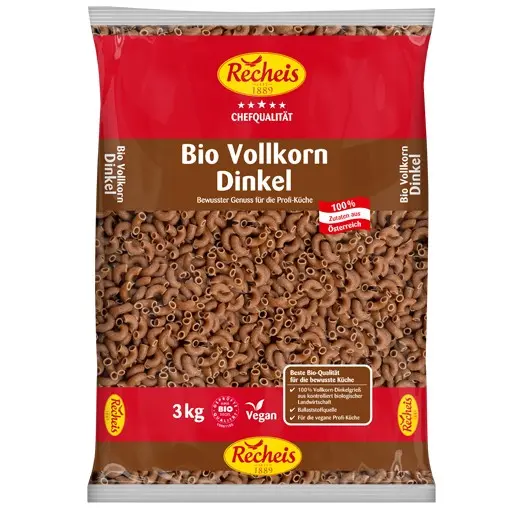 Paste integrale bio din grau spelta 3kg Recheis