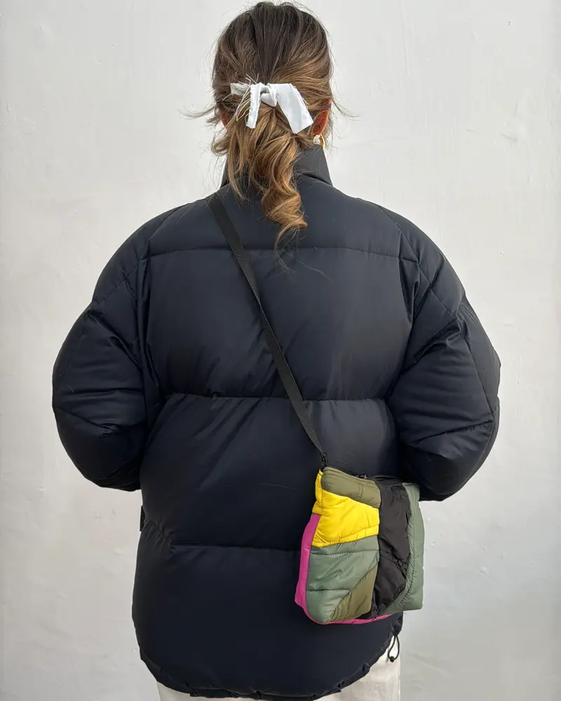 Patchwork Puffer Crossbody Bag
