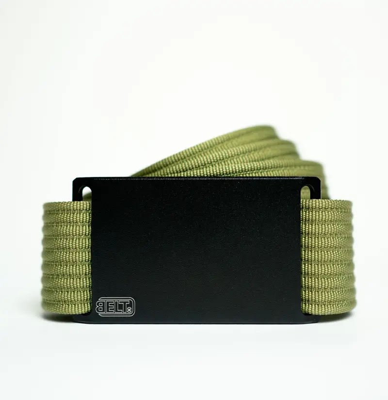 PEAS - Curea verde BELT cu catarama metalica
