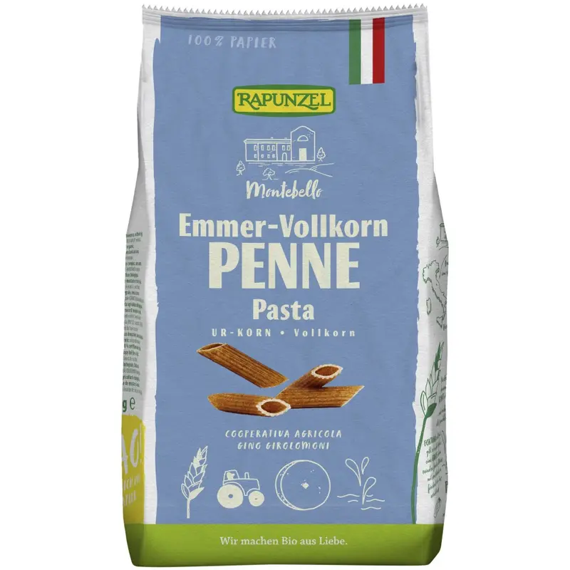 Penne emmer integrale ecologice, 500g