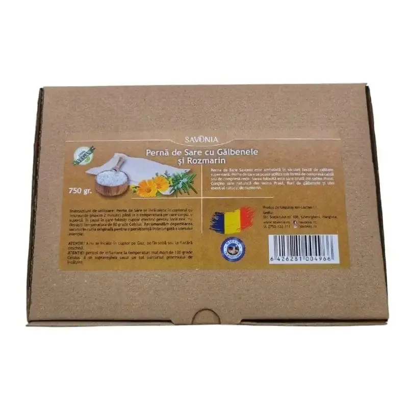 Pernă de sare gălbenele și rozmarin 750 g – Savonia