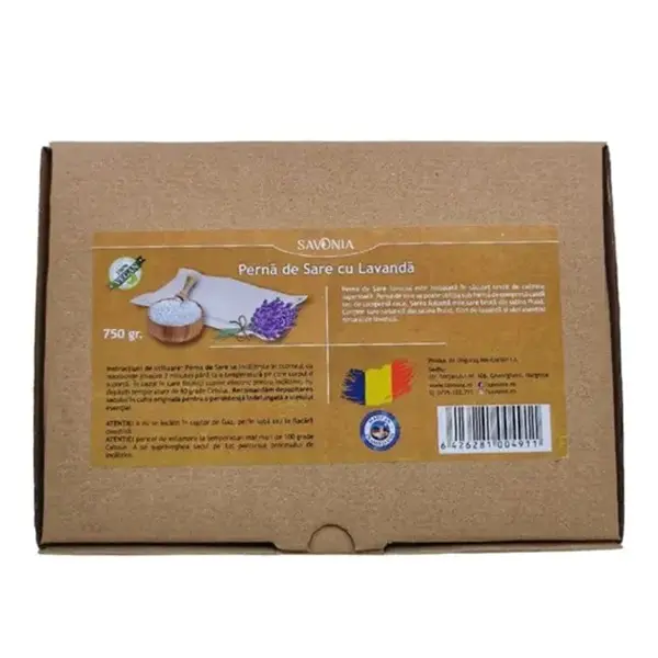 Pernă de sare lavandă 750 g – Savonia - Compresă caldă sau rece