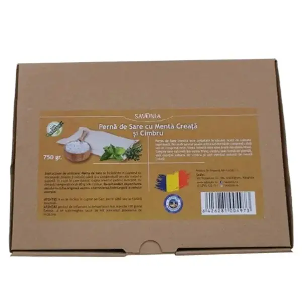 Pernă de sare mentă creață și cimbru 750 g – Savonia