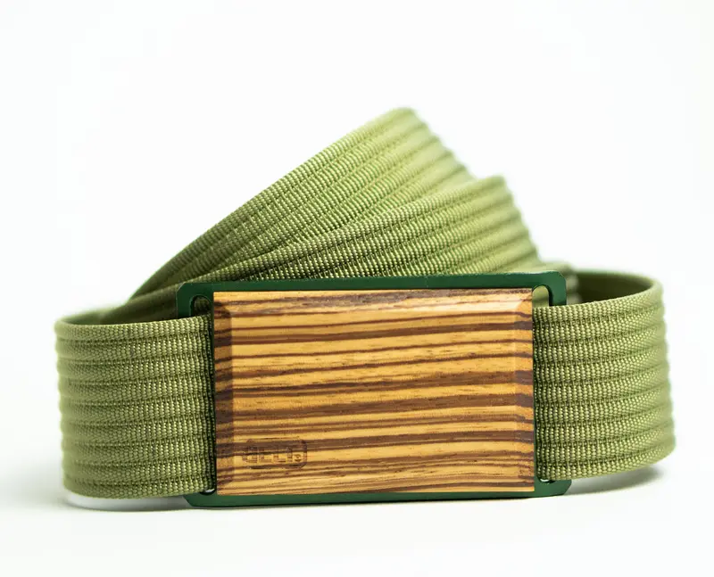 PETER PAN - Curea verde BELT cu catarama metalica si zebrano