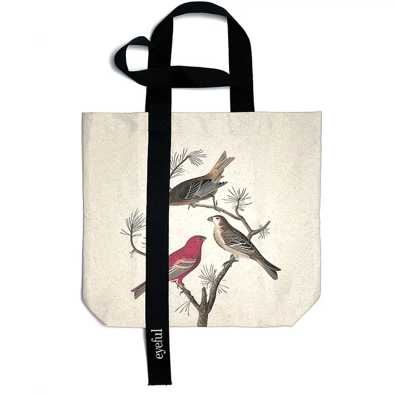 Pine Grosbeak tote bag