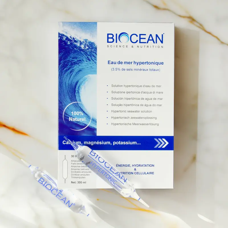 Plasma Marină Hypertonică (conform protocolului Quinton) - Energie, Hidratare și Nutriție Celulară, 30x10ml | Biocean