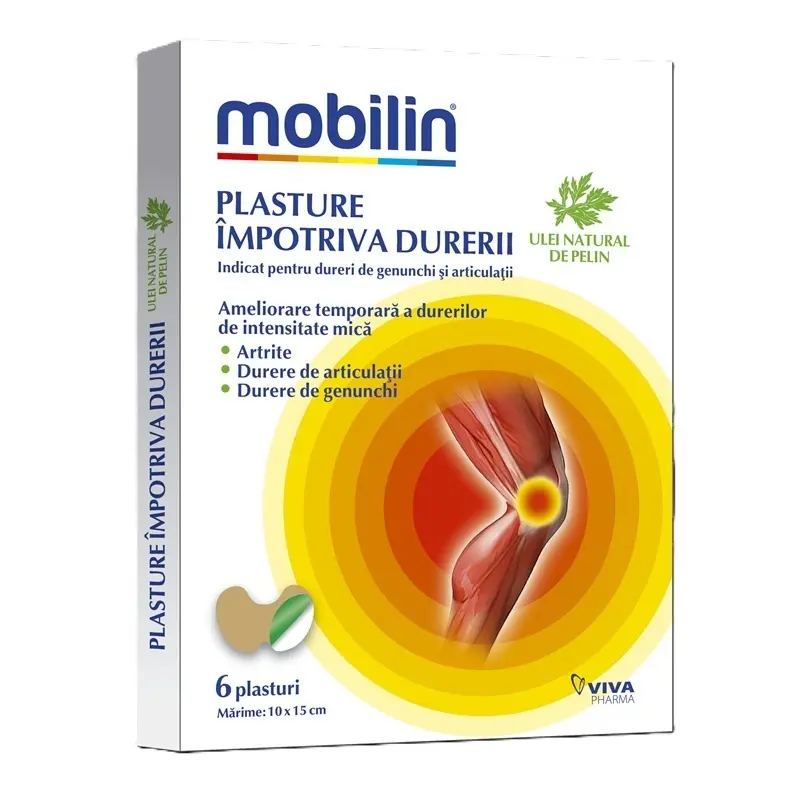 Plasturi Mobilin 6 bucăți, 10 × 15 cm – Viva Pharma