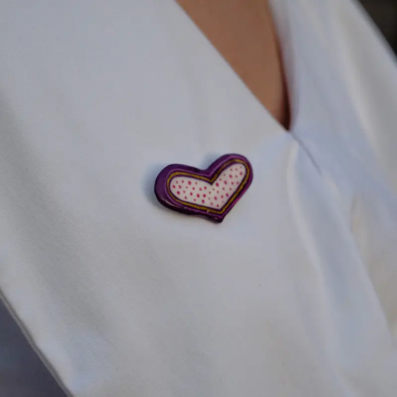 Plum frame heart