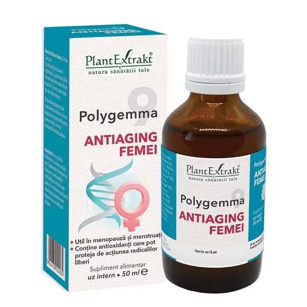 Polygemma 9 Antiaging femei 50 ml – Plantextrakt