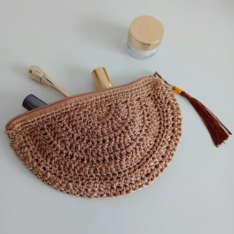 Portfard - Cappucino Boho Makeup Pouch