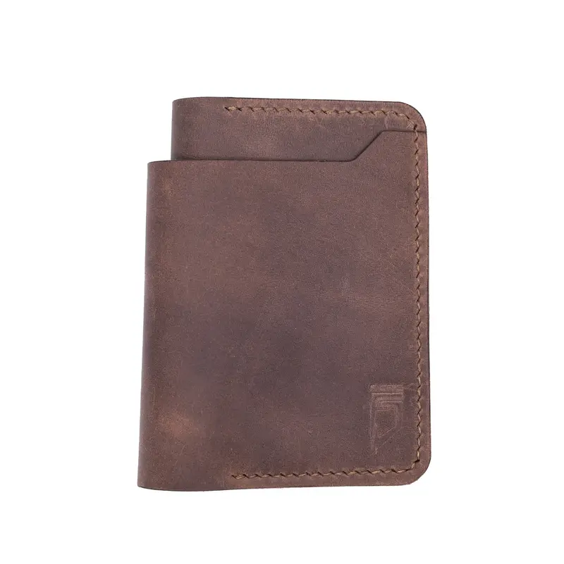 Portofel F. Cris Duo casual ,piele crazyhorse, lucrat și cusut manual