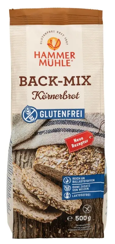 Premix pentru paine multicereale cu seminte, fara gluten, 500g Hammer Muhle