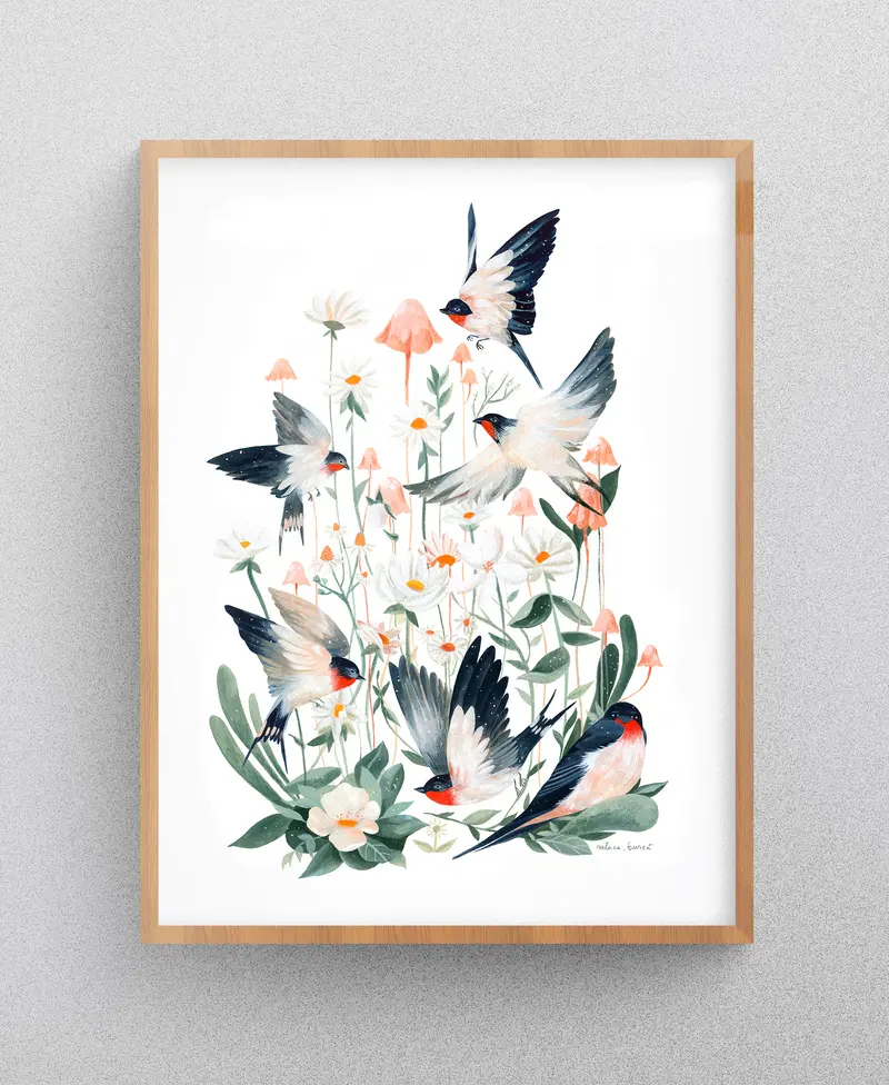 Print de artă "Rândunelele"