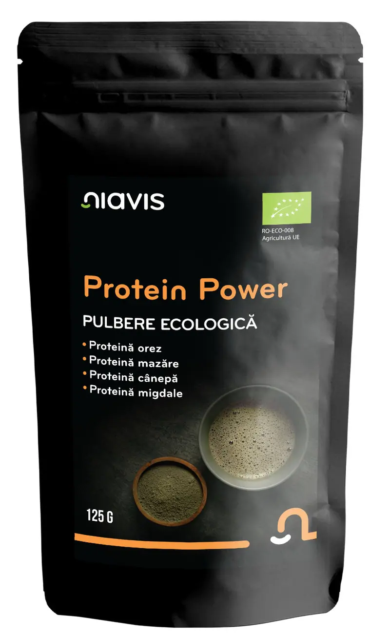 Protein Power mix bio 125 g – Niavis - Pentru vegani